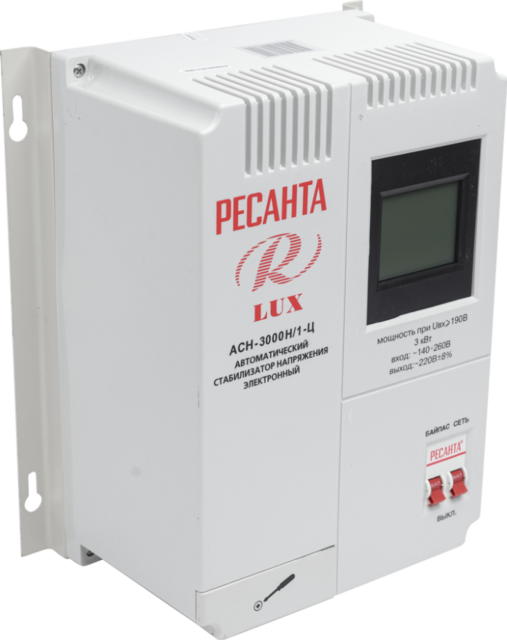 Стабилизатор напряжения серии LUX РЕСАНТА АСН-3000Н/1-Ц