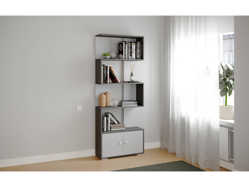 Стеллаж Ромео-2 (графит серый/серый камень) ТЭКС