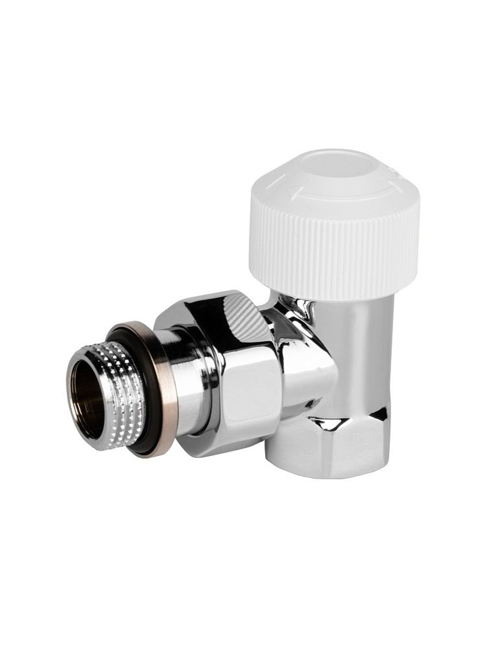 Набор термостатический для радиатора угловой Design 1/2" М30х1,5 Хром Royal Thermo
