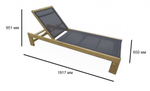 Шезлонг-лежак деревянный Tagliamento Loft, натуральный