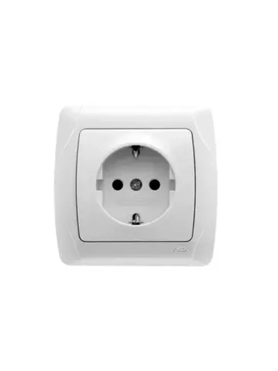 Розетка Viko Carmen белая с заземлением