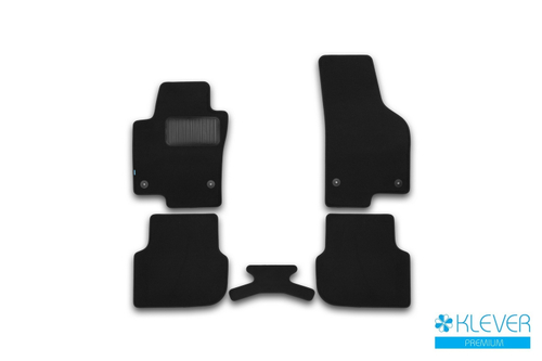 Коврики в салон  VOLKSWAGEN Jetta 2010-2015, 2014-2018, седан, 5 шт. (текстиль) Klever.KVR03513822110KH