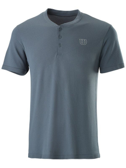 Мужское поло теннисное Wilson Power Seamless Henley II M - turbulence