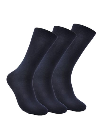 Носки высокие мужские, набор 3 пары, темно-синий