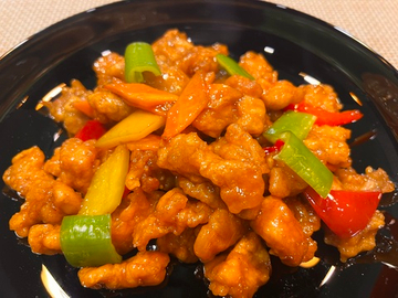Куриная грудка в кляре с овощами