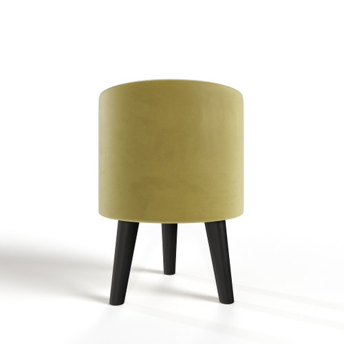 Пуф круглый на трёх высоких ножках Фантазёр Z-7 (Жёлтый) в офис, дом, салон красоты, прихожая, гостиная, на кухню, в кафе, в зону ожидания, в коридор, к туалетному столику. Банкетка, подставка.