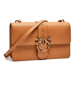 Кожаная сумка-мессенджер love one classic Pinko - коричневый(100053 A0F1)