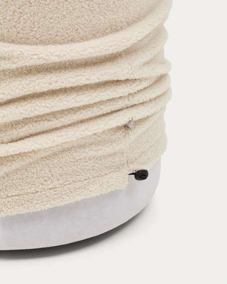 Пуф Kaeli Ø43х44 см со съемным чехлом из букле цвета экрю