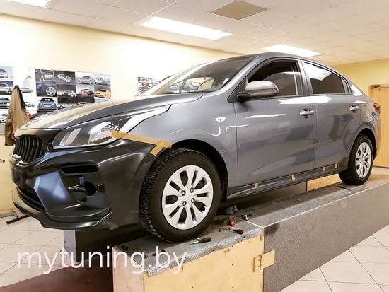 Накладки KUDOS на пороги для Kia Rio 4(IV)