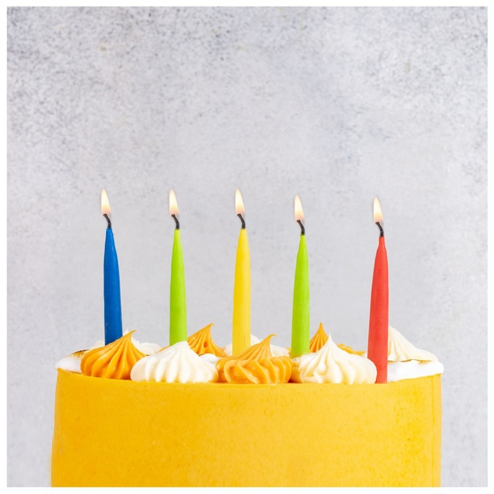Свечи яркие из ЭКО воска 9 см, 12шт