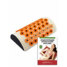 Лаборатория Кузнецова массажный валик Тибетский аппликатор магнитный на мягкой подложке валик для шеи желтый