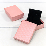 Коробка Ювелирная 11х8х3.4 см Набор 2 шт "Ромбики" (Розовый)