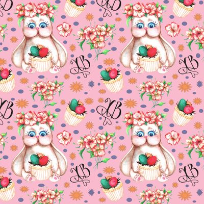 пасхальный пухляш на розовом