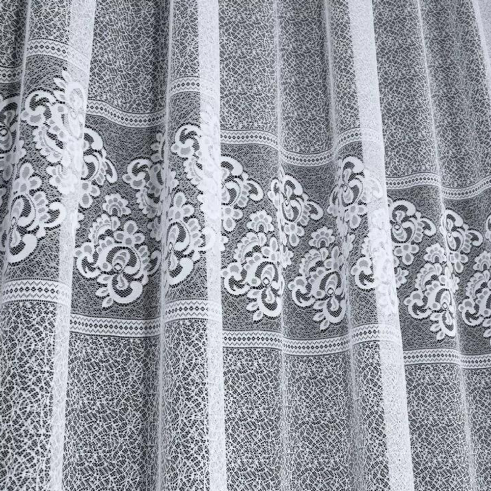 Полотно жаккардовое рис. 2-13-67,  высота 2.9м, цвет белый, Россия.