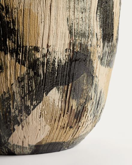 Коричневая керамическая ваза Dirva, 38 см