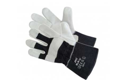 Перчатки рабочие натуральная кожа+ткань Польша широкие