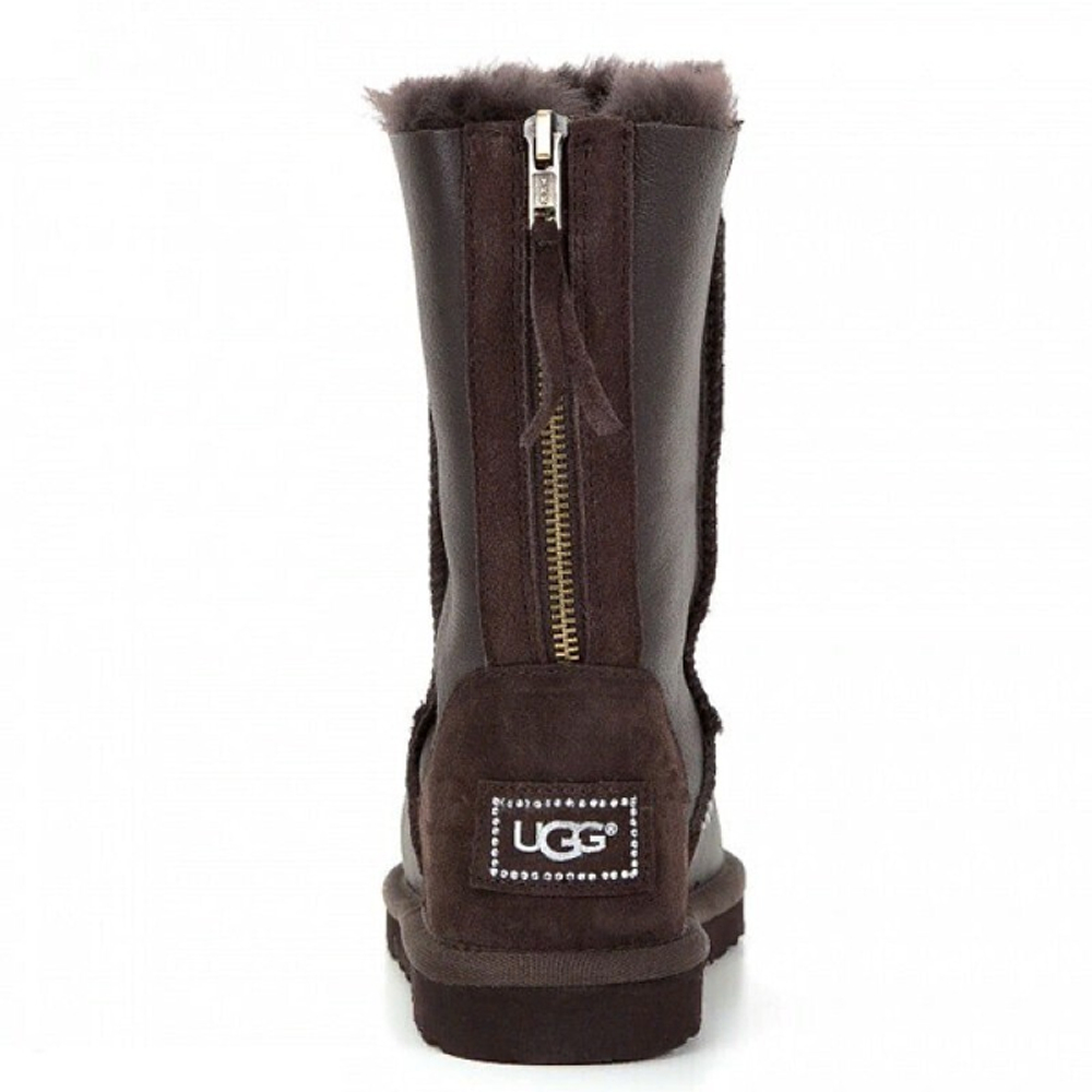 Угги Short Zip Metallic Chocolate