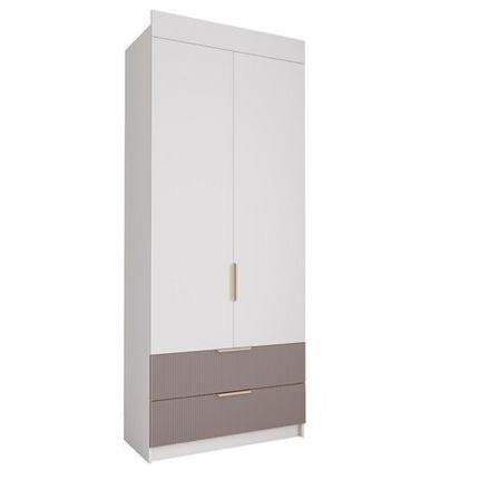 Шкаф 900 с ящиками Лавис ШД 900.1 (Белый/Грей софт)