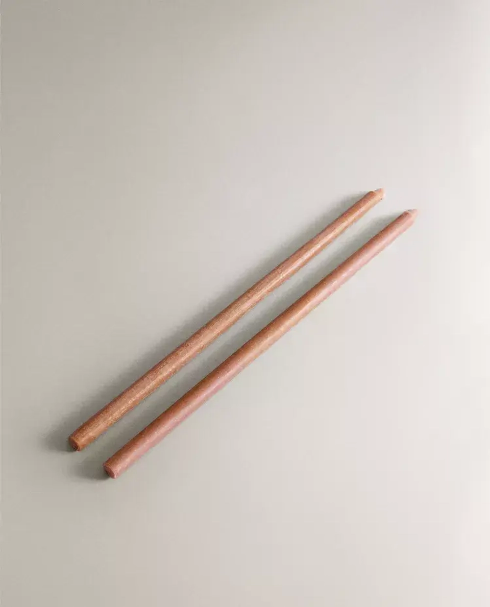 ZARA HOME НАБОР ЦВЕТНЫХ ДЕКОРАТИВНЫХ СВЕЧЕЙ ( 2 ШТ.), БЕЖЕВЫЙ