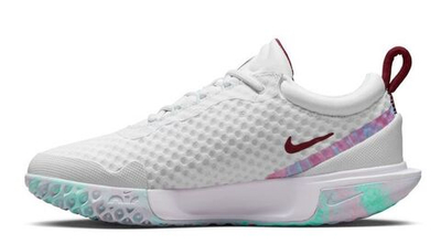 Женские Кроссовки теннисные Nike Zoom Court Pro - white/glacier blue/dark beetroot