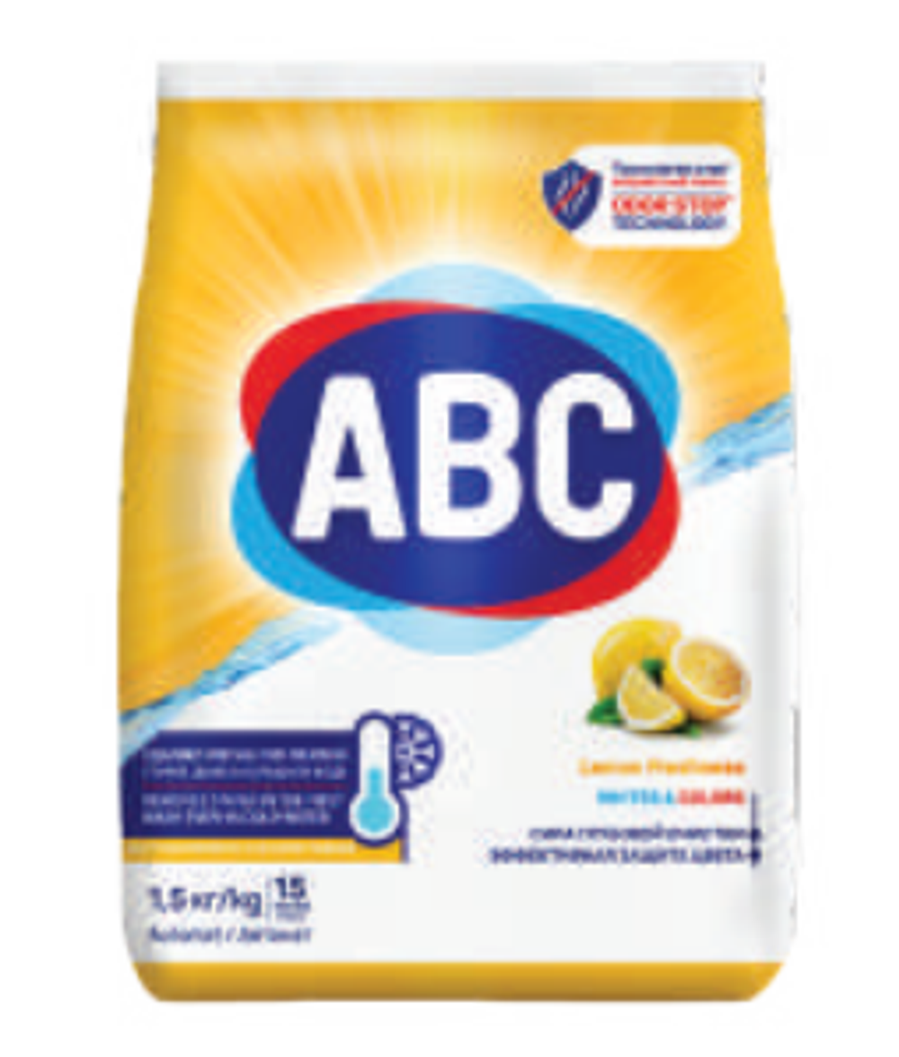 Порошок для стирки белья ABC Лимон 1.5KG x 12