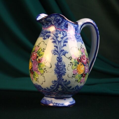 Винтаж: Кувшин с цветочной росписью
