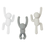 Набор крючков buddy серый, 3 шт.