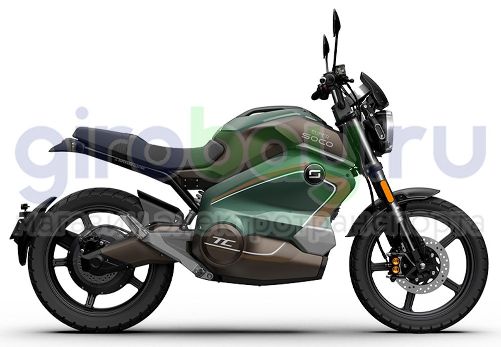 Электромотоцикл WHITE SIBERIA SUPER SOCO TC WANDERER (Зеленый) фото 1 фото №3