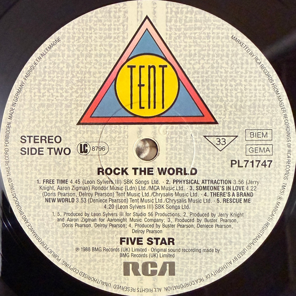 5 Star - Rock The World (Германия 1988г.)