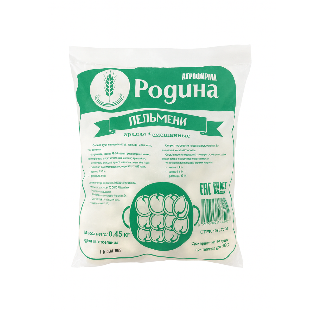 Пельмени Родина смешанные 450 гр