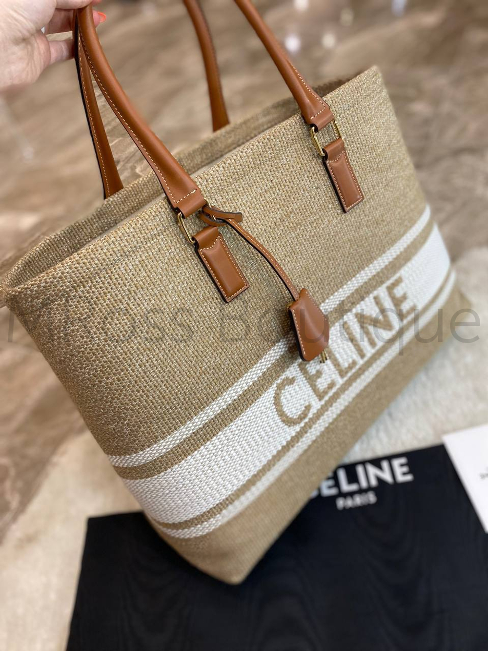 Текстильная сумка шоппер Celine Tote премиум класса