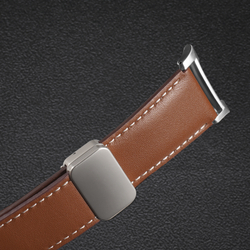 Ремешок из натуральной кожи коричневого цвета от Dux Ducis для смарт часов Samsung Galaxy Watch 8 (40 и 44мм), серия YA Series