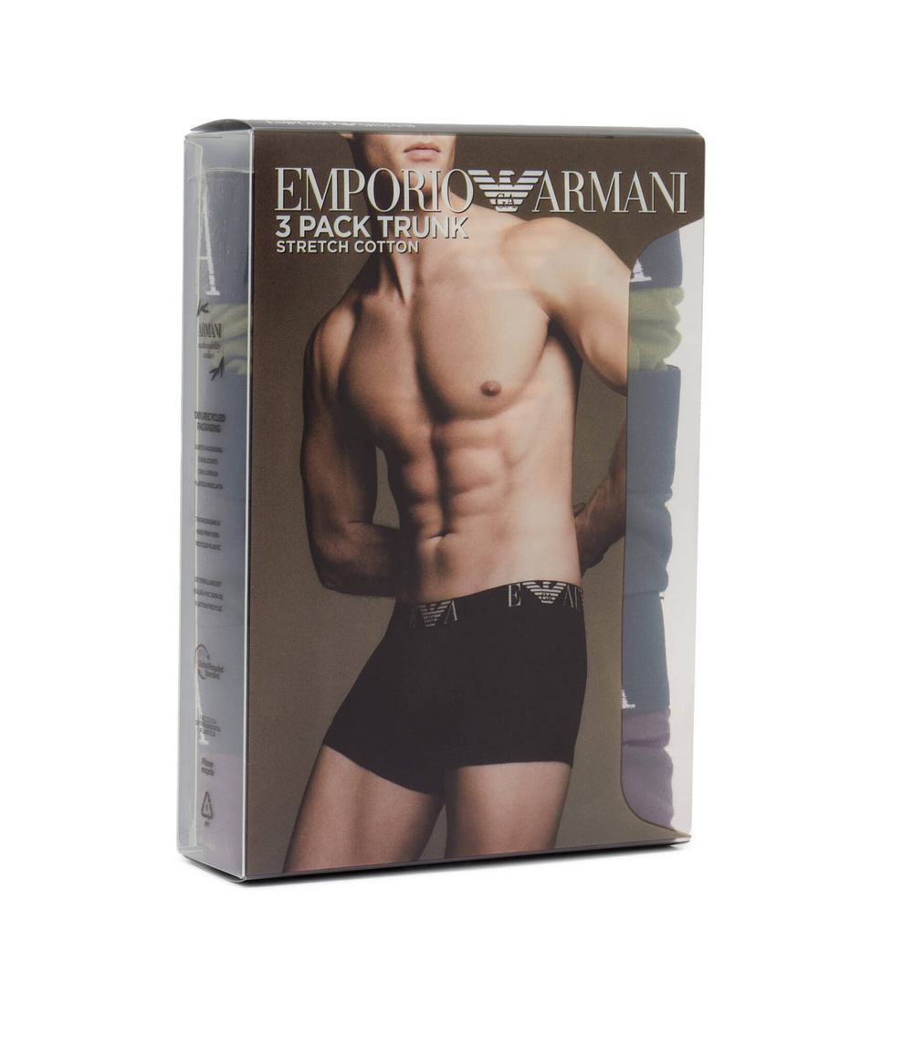 Трусики-боксеры 3шт. Emporio Armani - разноцветная(111357 4F715)