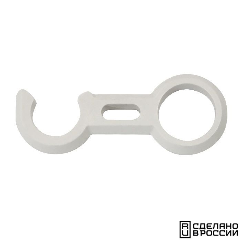 Крючок фиксатор трапа 22мм белый (10269473)
