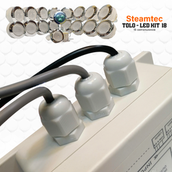 Комплект освещения(хромотерапия) Steamtec TOLO-LED01-kit6, 18 ламп