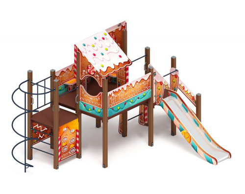 Детский игровой комплекс Теремок (Пряничный домик) ДИК 2.07.01-02 H=1200