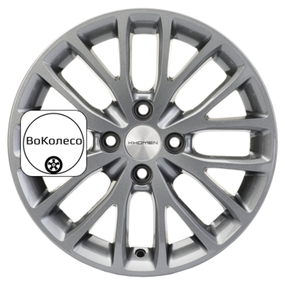 6x15/4x100 ET40 D60,1 KHW1506 (Logan) Gray Khomen Wheels