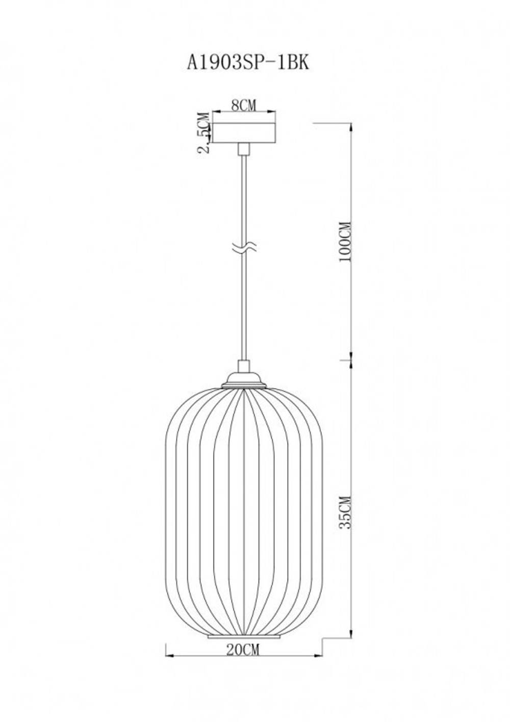 Подвесной светильник Arte Lamp A1903SP-1BK