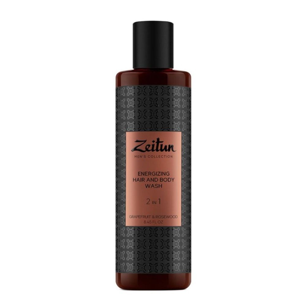 Гель для душа и шампунь очищающий ZEITUN Men`s Collection Energizing Hair And Body Wash 250 мл