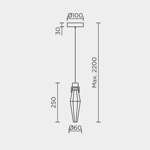 Подвесной светодиодный светильник Modelux ML.89180.1 BS