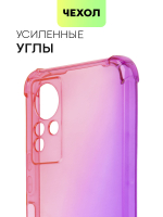 Чехол BROSCORP для Infinix Note 11 оптом (арт. INF-NOTE11-HARD-TPU-PINK-PURPLE)