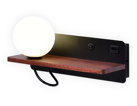 Ambrella Настенный светильник с выключателем, USB портом и полкой Wall FW521
