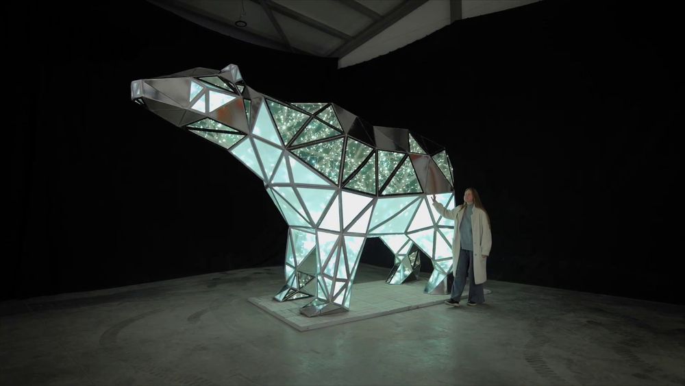 Полигональный светодиодный "Медведь"