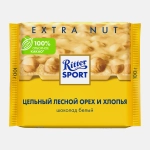 Шоколад Белый Цельный лесной орех и хлопья Ritter Sport 100г