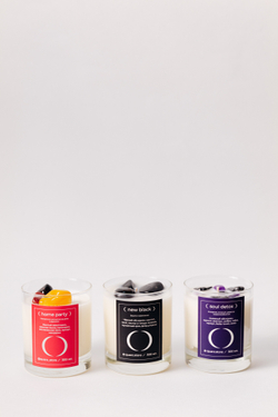 Набор из трёх любых больших свечей BURN THE BAD AWAY