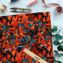 Ткань оксфорд 600 красные оригами