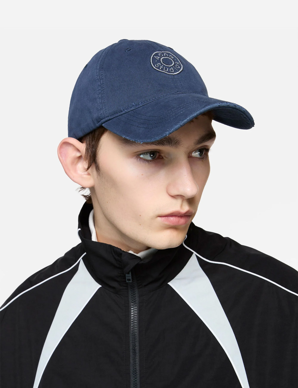 Бейсболка Acne Studios Distressed Logo "Dark Navy"