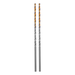 Сверло спиральное по металлу 2,5 х 95 мм Р6М5, Golden Tip, удлиненное, 2шт. Denzel