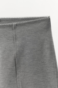 ZARA БОКСЕРЫ ИЗ МОДАЛА С ВОЛНИСТЫМ КРАЕМ, СЕРЫЙ