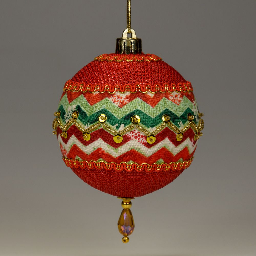 Бисерная ёлочная игрушка Шар